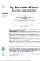 Synergising academia and industry: the impact of human capital on innovation commercialisation