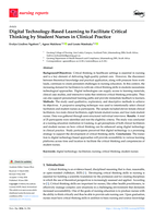 Digital technology-based learning to facilitate critical thinking by student nurses in clinical practice