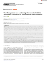 The Management and leadership processes in artificial intelligence facilitation in South African public hospitals