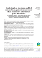 Exploring lean six sigma-enabled demand management : a case study of an automotive aftermarket parts distributor