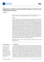 Light electric vehicles and sustainable transport in urban areas : a bibliometric review