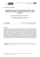 Power imbalance in micro-insurance : why emerging funeral directors face an uphill battle