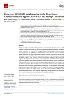 Untargeted LC-HRMS metabolomics for the detection of alternaria-infected apples under retail and storage conditions