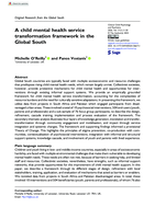 A child mental health service transformation framework in the global South
