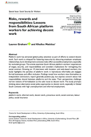 Risks, rewards and responsibilities : lessons from South African platform workers for achieving decent work