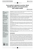 From worker to spender to survivor : work identity disruption and reconstruction after sudden wealth