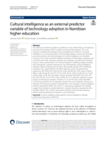Cultural intelligence as an external predictor variable of technology adoption in Namibian higher education