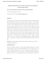 Digital transformation for women after covid and the current effects of climate change in Africa