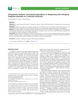 Chiropractic students' perceived preparedness in diagnosing and managing headache disorders at a selected university