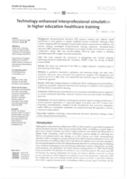 Technology-enhanced interprofessional simulation in higher education healthcare training