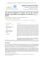 The perceived implications of hybrid work for line managers : challenges, opportunities, and adaptations in leadership practice