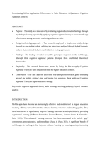Investigating mobile application effectiveness in sales education : a qualitative cognitive