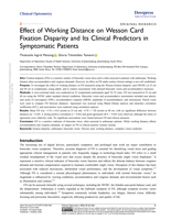 Effect of working distance on Wesson Card fixation disparity and its clinical predictors in symptomatic patients