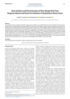 Green synthesis and characterization of silver nanoparticles from vangueria infausta leaf extract for evaluation of cytotoxicity in breast cancer