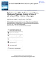 Digital interoperability platforms, mobile phones, governance quality and financial inclusion in sub-Saharan Africa : evidence of synergies