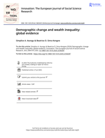 Demographic change and wealth inequality : global evidence