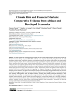Climate risk and financial markets : comparative evidence from African and developed economies