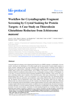 Workflow for crystallographic fragment screening by crystal soaking for protein targets : a case study on thioredoxin glutathione reductase from schistosoma mansoni