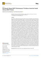 Do boards shape REIT performance? evidence from the South African REIT sector