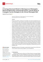 A carriage-structured model of meningococcal meningitis : backward bifurcation, seasonal recurrence, and the reach of conjugate-vaccine strategies in the African meningitis belt