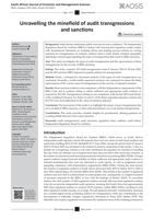 Unravelling the minefield of audit transgressions and sanctions