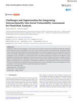 Challenges and opportunities for integrating intersectionality into social vulnerability assessment for flood risk analysis