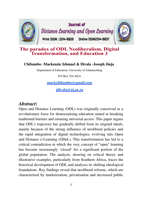 The paradox of ODL neoliberalism, digital transformation, and education 3