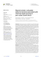 Beyond smoke : culturable airborne bacteria associated with informal waste burning in peri-urban South Africa