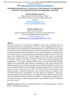 Soldiered democracy and peace : the smithan syndrome of politics and administration in Zimbabwe, 1965-2018