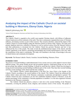 Analysing the impact of the Catholic church on societal building in Nkomoro, Ebonyi state, Nigeria