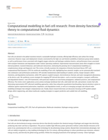 Computational modelling in fuel cell research : from density functional theory to computational fluid dynamics