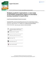 Bridging academic expectations: a case study of AccessEd's programme impact on secondary-tertiary transition in South Africa