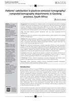 Patients’ satisfaction in positron emission tomography/ computed tomography departments in Gauteng province, South Africa