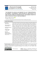 "An injury to one is an injury to all" : perceptions of moral authority and political influence of the South African democratic teacher's union in educational policy development