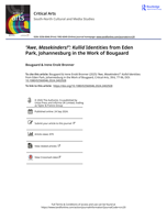 "Awe, Masekinders!": kullid identities from Eden Park, Johannesburg in the work of Bougaard