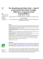 De-densifying the black hole - what if professional discretion strongly influences corporate social responsibility?