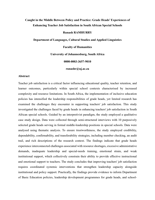 Caught in the middle between policy and practice : grade heads' experiences of enhancing teacher job satisfaction in South African special schools