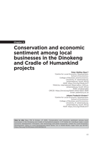 Conservation and economic sentiment among local businesses in the Dinokeng and Cradle of Humankind projects