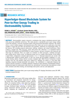  Hyperledger-based blockchain system for peer-to-peer energy trading in electromobility systems
