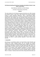 Life Sciences teaching and learning in township and suburban schools: A case study in South Africa