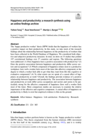 Happiness and productivity: a research synthesis using an online findings archive