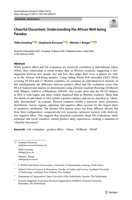 Cheerful discontent: Understanding the African well-being paradox