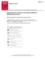Agglomeration economies and urban mobility in developing countries
