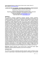 Leading beyond the pandemic: How female departmental heads navigate leadership roles in the post-covid-19 era