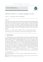 Number of leaves vs. eccentric sequence in trees