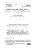 Distance sequences to bound the harary index and other wiener-type indices of a graph