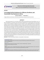 Leveraging FinTech Solutions for efficient, resilient, and sustainable food systems in Africa