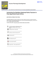 Inclusivity for resilient National Parks tourism in post-apartheid South Africa
