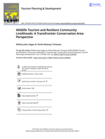 Wildlife tourism and resilient community livelihoods: A transfrontier conservation area perspective