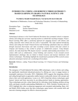  Introducing coding and robotics through project-based learning in grade 6 Natural Science and Technology